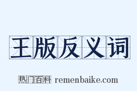 王版反义词是什么意思的图片